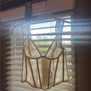 Elegant Cream Lace Corset